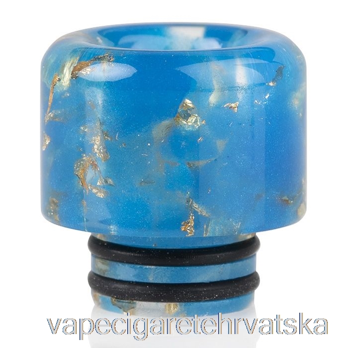Vape Hrvatska 510 šljokice Resin Drip Tip Blue Gold